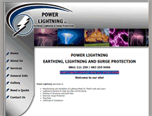 Tablet Screenshot of powerlightning.co.za